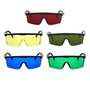 Gafas de seguridad para láser con lentes reemplazables, gafas protectoras de trabajo en rojo, verde, amarillo y azul para protección contra la radiación de luz - Product Image 1