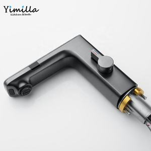 लक्जरी नल वाला डेक सेंसर नल स्वचालित ठंडा और गर्म स्पर्श सेंसर बाथरूम सिंक नल मिक्सर डिजिटल स्क्रीन के साथ नल मिश्रण - Product Image 3