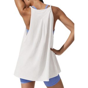 Womens Oversized Workout Tank Top Racerback Asymmetric Draped Sleeveless Yoga Tennis <b>Shirt</b> Breathable Athletic Gym Clothes - Product Image 1