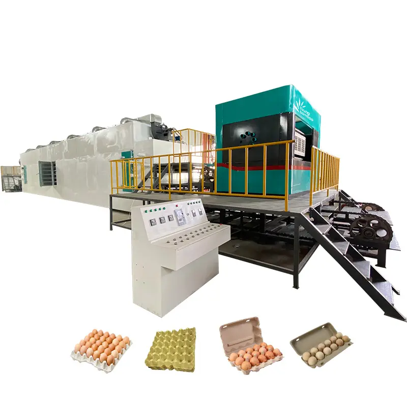 Full completer egg tray production line waste paper forming egg tray making machine automatic