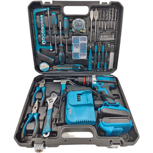 Cisivis - Juego de Taladro Inalámbrico de 118 Piezas, Atornillador de Impacto de Doble Velocidad, Batería de Litio de 18 V, Herramienta Industrial para Trabajos de Bricolaje en Madera y Acero, ODM - Product Image 2