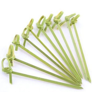 Bán buôn tre tự nhiên looped xiên BBQ xiên tre Knot <span class=keywords><strong>Picks</strong></span> - Product Image 2