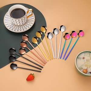 ช้อนกาแฟสแตนเลสทรงกลมสีดำโรสโกลด์ขนาด 13/15/<span class=keywords><strong>17</strong></span> ซม. สำหรับชา เค้ก ไอศกรีม ขายส่ง - Product Image 6