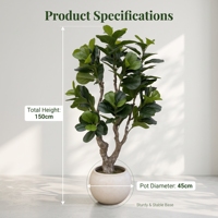 Arbre d'eucalyptus artificiel de 1,80 m, design moderne réaliste en plastique, plante en pot pour l'intérieur et l'extérieur, idéal pour la décoration de mariage