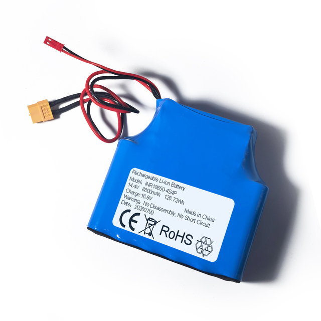 OEM ODM Rechargeable 14.4V 8800mAh 126.72Wh 4S4P 18650 Li-ion Battery Pack for Wireless Stage Lighting and LED PAR Lights