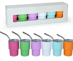 Gobelet <span class=keywords><strong>miniature</strong></span> personnalisé à double paroi de 3oz à sublimation verre à liqueur <span class=keywords><strong>miniature</strong></span> en acier inoxydable tasses verres - Product Image 2