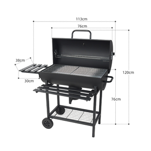 Kit de <span class=keywords><strong>Asador</strong></span> Giratorio Automático y Manual para Pollo en Barril de Uso Rudo, Parrilla de Carbón para Barbacoa de Hierro para Fiestas al Aire Libre - Product Image 2
