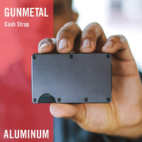 Dompet Aluminium pria, kualitas tinggi sederhana Aluminium Dompet penghalang RFID pemegang kartu kredit dompet logam