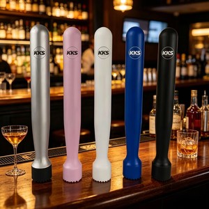 Outils de bar personnalisés en plastique vert, blanc, noir 17,5 cm, 21,5 cm, 24,5 cm – Pilons, marteaux à citron, pilons à glace pour campagnes marketing - Product Image 1