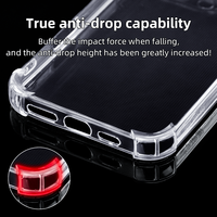 Coque de téléphone portable transparente en TPU souple anti-jaunissement, antichoc, pour iPhone Samsung