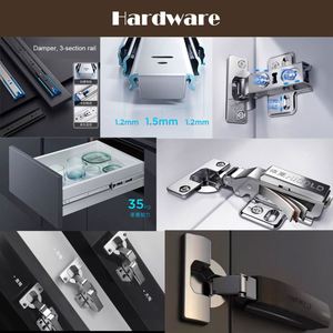 Ensembles complets de meubles de cuisine modernes en bois massif, intelligents et à porte escamotable, écologiques, avec installation facile - Product Image 6