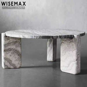 WISEMAX FURNITURE Muebles de Lujo Italianos, Mesa <span class=keywords><strong>Bella</strong></span> de Calacatta Viola, Sofás de Mármol Natural de Alta Gama, Mesa de Centro, Mesa de Café - Product Image 3