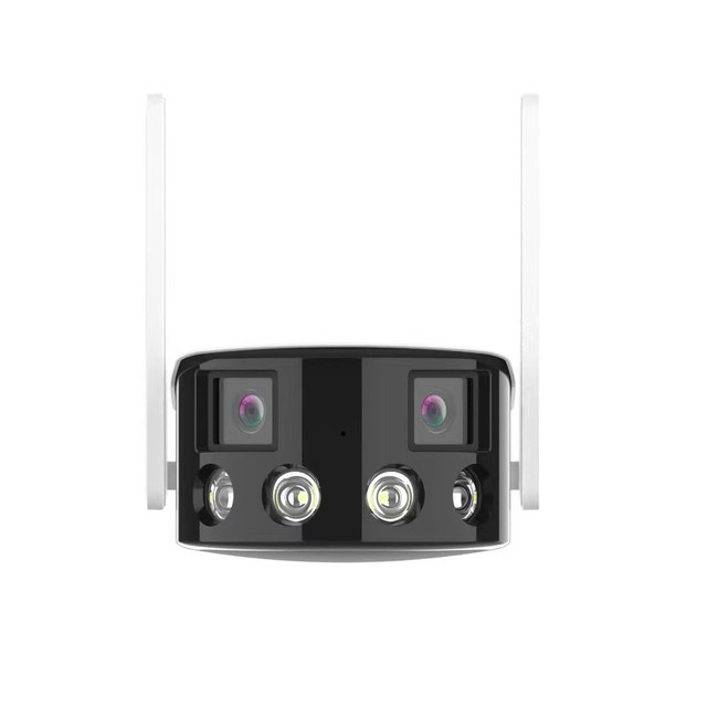 Qearim Hot Sale Product 180 Degrees Panoramic Camera 4MP Dual Lens Binocular Camera Wireless Wifi Security System