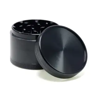 Aluminum Alloy Metal Herb Grinder for Tobacco 4 Parts 63mm with Concave Lid Custom Logo Smoking Accessories