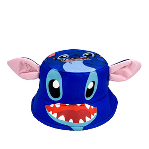 Sombrero de Pescador XUX de 55 cm con Orejas Grandes de Stitch, Doble Cara, Sombrero de Protección Solar para Niños, Venta al por Mayor - Product Image 1