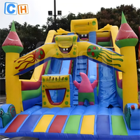 Toboggan gonflable géant personnalisable pour adulte, commercial, extérieur, toboggans gonflables bon marché pour enfants, jardin avec piscine