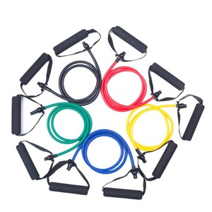 Bandes de résistance Hongbo Sports avec poignées en mousse, 5 couleurs, 10 lb à 30 lb, pour entraînement fitness à domicile - Product Image 1