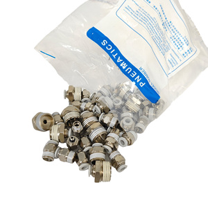 PC <b>Quick</b> One Touch Push-in Pneumatic Fitting Metal Air <b>Connector</b> for Pneumatic Cylinders - Product Image 2