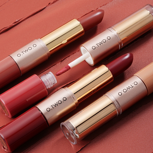 <span class=keywords><strong>O</strong></span>.TWO.<span class=keywords><strong>O</strong></span> 2-en-1 Brillant à Lèvres Fini Mat Glaçage Rouge à Lèvres Liquide Imperméable Longue Tenue 8 Couleurs Maquillage des Lèvres pour Grossistes - Product Image 1