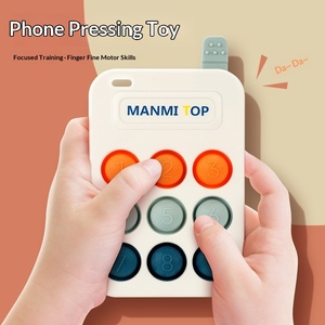Anti-stress plastic mobiele telefoon knijpbal speelgoed voor kinderen educatief vingerdrukplankje - cadeau voor baby's - Product Image 1