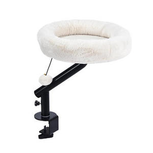 Table Mounted <b>Cat</b> Bed Particle Board Soft Rabbit Fur Cushion Space Saving Pet Shelf for Interaction - Product Image 1