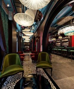 Luxury <b>Bar</b> & Nightclub Interior Design | Marble Counter with <b>LED</b> <b>Lights</b> for Lounge & Pub Coffee Shop Decoration - Product Image 2