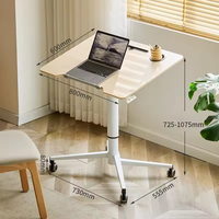 Bureau assis-debout réglable en hauteur avec vérin à gaz pneumatique, table de peinture mobile, roues verrouillables, design métallique moderne