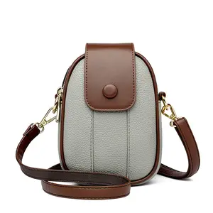 Fashion Zipper Mini Women Handbag PU Leather Phone Wallet Flip Small Messenger Bag Shoulder Bag