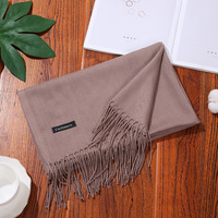 Écharpes longues en cachemire couleur unie pour l'automne, vente en gros directe d'usine chinoise - Châles en laine Pashmina coupe-vent et respirants
