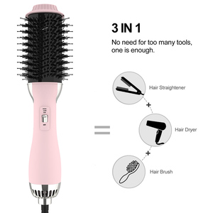ULELAY-cepillo eléctrico de pelo y rizado, peine de pelo liso, secador de pelo y voluminizador, 1000W, pequeño cepillo de aire caliente - Product Image 2