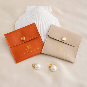 Bolsas de Regalo de Piel Sintética para Joyería, Estilo Sobre, 8*8CM, Bolsas de Embalaje para Joyería - Product Image 5