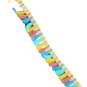 ผ้าโพลีเอสเตอร์ปักพู่ขนาดเล็กลายดอกไม้สีสันสดใสขนาด22มม. สำหรับแต่งโซฟาผ้าม่านหมวกผ้าพันคอแบบทำมือ - Product Image 5