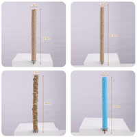 Perchoir en bois massif avec corde de chanvre, accessoires pour cage à oiseaux pour perroquets, calopsittes, perchoir en corde de chanvre naturelle pour perroquets