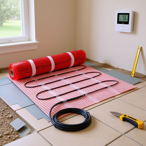 Alfombra Calefactora Eléctrica Radiante para Piso, 20 Pies Cuadrados, Termostato Digital, Instalación Fácil con Adhesivo - Product Image 2