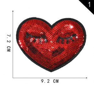 แผ่นปักลายหัวใจประดับเลื่อมรีดติดสำหรับตกแต่งเสื้อผ้าและหมวก ขายส่ง - Product Image 6