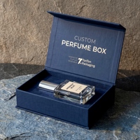 Confezione Regalo Personalizzata Blu per Colonia e Collezione di Fragranze, Scatola Magnetica con Scatola di Carta per Profumo e Scatola Espositiva per Profumo