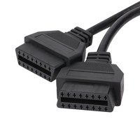 Cable Divisor OBD OBD2 de 16 Pines Macho a Hembra, Cable Y Macho a 2 Hembras para Escáner de Diagnóstico OBD2, Lector de Códigos de Error