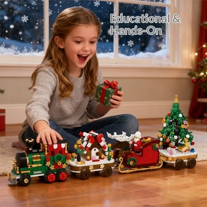 Bloques de Construcción de Partículas Pequeñas con Diseño de Dibujos Animados Navideños, Modelo de Árbol de Navidad, Juguete de Ensamblaje, Regalo y Souvenir - Product Image 2