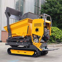 Voll hydraulischer 800kg Benzinmotor angetriebener Ketten transporter Selbst laden der Mini Dumper Truck Minidumper