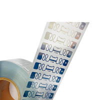 Stiker Tag RFID UHF Mini Web Smartrac Pasif dengan Chip M730 860-960MHz, Mendukung Cetak Logo untuk Manajemen Pelacakan Aset