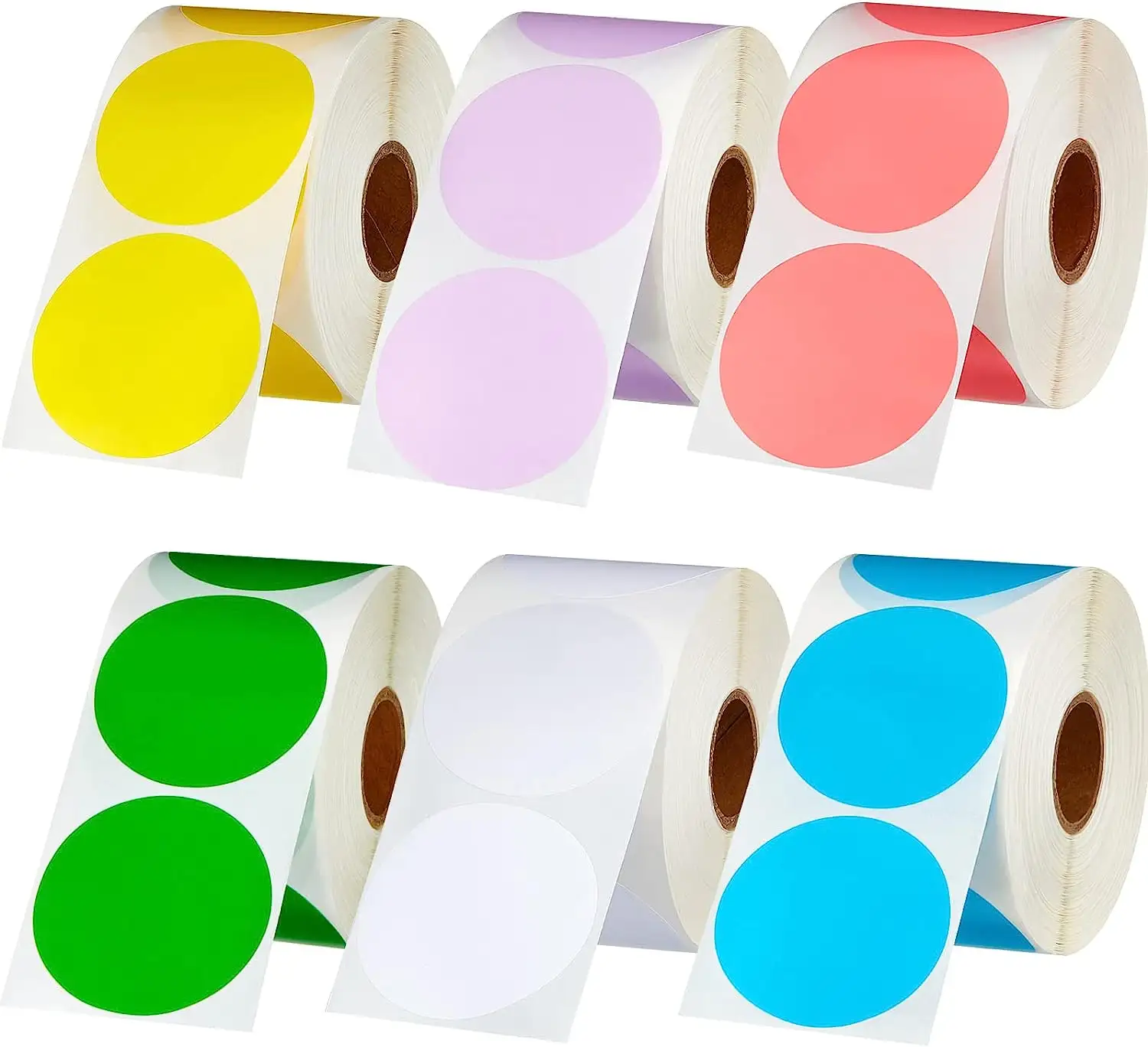 Benutzer definierte runde Papier Logo Druck Etikett Aufkleber, farbige Siegel Aufkleber Druck kreisförmige Logo Aufkleber Rolle