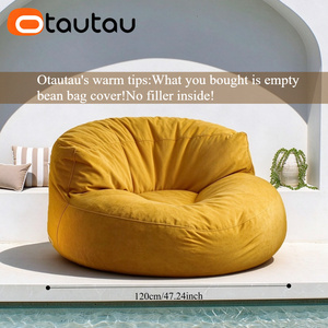 Funda Gigante <span class=keywords><strong>para</strong></span> Puff de Chenilla Impermeable <span class=keywords><strong>para</strong></span> Exteriores OTAUTAU de 4 pies, Sofá Cama <span class=keywords><strong>para</strong></span> Piscina SF386, Sin <span class=keywords><strong>Relleno</strong></span>, Por Favor, Rellénalo Tú Mismo - Product Image 3