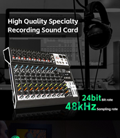 Console de mixage audio numérique BHA MR10 Factory OEM 10 canaux avec 99 effets DSP, 2 sorties AUX, mini console de mixage DJ avec USB MP3