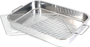 2020 Hot Selling Nonstick Steel Roaster with Flat Rack <strong>Toaster</strong> Oven <strong>Tray</strong> and Rack Set Stainless Steel <strong>Toaster</strong> Oven Pan with Rack - Product Image 4