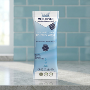 Lingettes de Bain Pratiques Med-Cover, Antibactériennes, Parfumées, Sans Alcool, Non-Tissées, Pour Usage Patient Adulte - Product Image 2