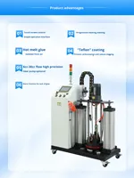 Machine de distribution de colle thermofusible entièrement automatique de grande capacité de 5 gallons Équipement de pointage de moteur 220V avec garantie d'un an