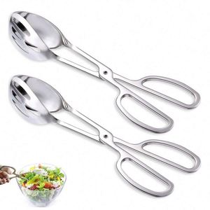 Pince de cuisine professionnelle en acier inoxydable épaissi pour salade, buffet et service traiteur - Product Image 1