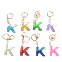 Llavero con Letra del Alfabeto de Resina con Forma de Animal, Regalo para Parejas, Adornos Colgantes de Plástico, Colgante para Coche y Bolsos