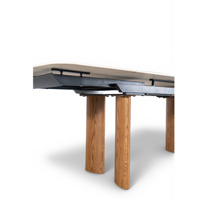 <span class=keywords><strong>Tavolo</strong></span> da Pranzo Allungabile Salvaspazio Minimalista <span class=keywords><strong>con</strong></span> Piano <span class=keywords><strong>in</strong></span> Pietra Sinterizzata e <span class=keywords><strong>Gambe</strong></span> <span class=keywords><strong>in</strong></span> <span class=keywords><strong>Legno</strong></span> - Product Image 5