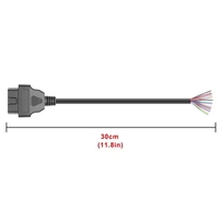 16-Pin OBD2-II Stecker auf offenes Kabelende Diagnose-Verlängerungskabel Pigtail für DIY